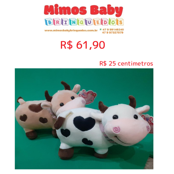 Vaca de Pelúcia  25 Centímetros
