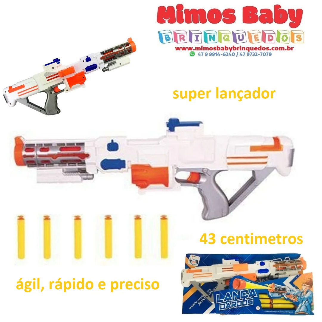 Kit Arma/arminha De Brinquedo Tipo Narf Pistola + Mascara