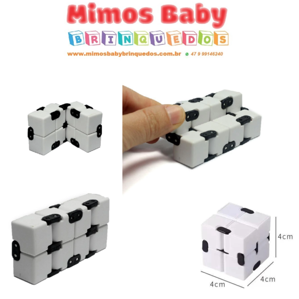 Fidget Toy Cubo Infinito Branco Antistress Brinquedo - Pop it
