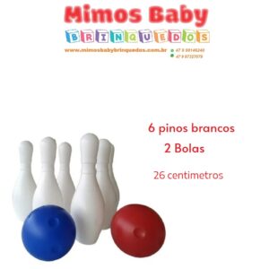 Jogo De Boliche Infantil Colorido Sortido 6 Pinos 2 Bolas Cardoso