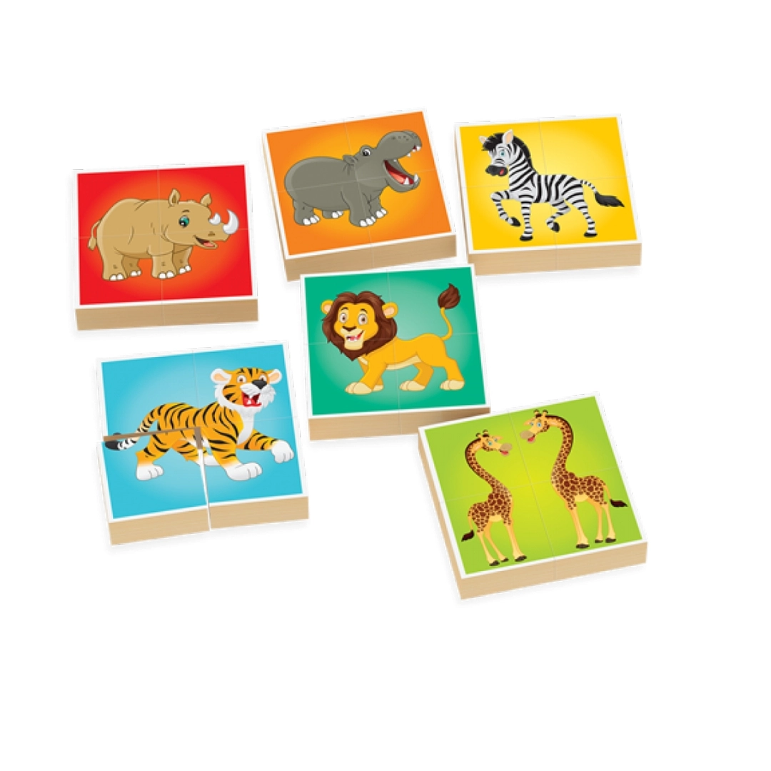 Crianças Zoo animais formas de quebra-cabeça - jogo educativo para