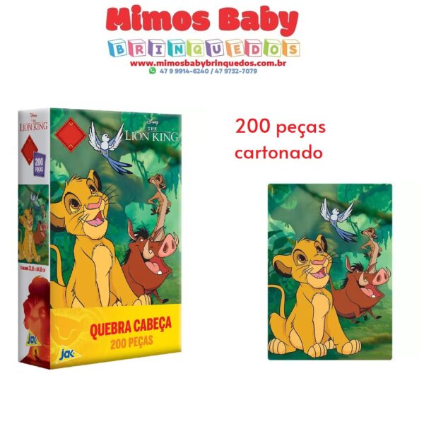 Quebra-cabeça 200 Peças Rei Leão