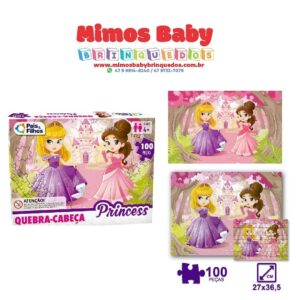 Jogo Quebra Cabeça Infantil Meninas Princesas Premium 100 Peças