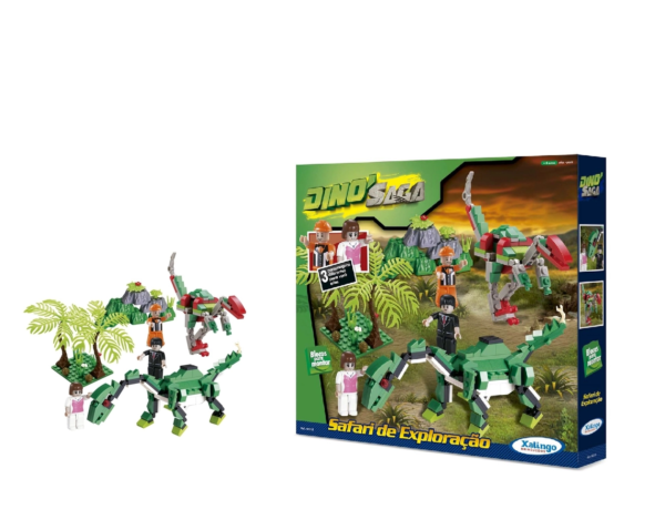 Jogo Bloco De Encaixe Dino Saga Safari De Exploração 272 Peças