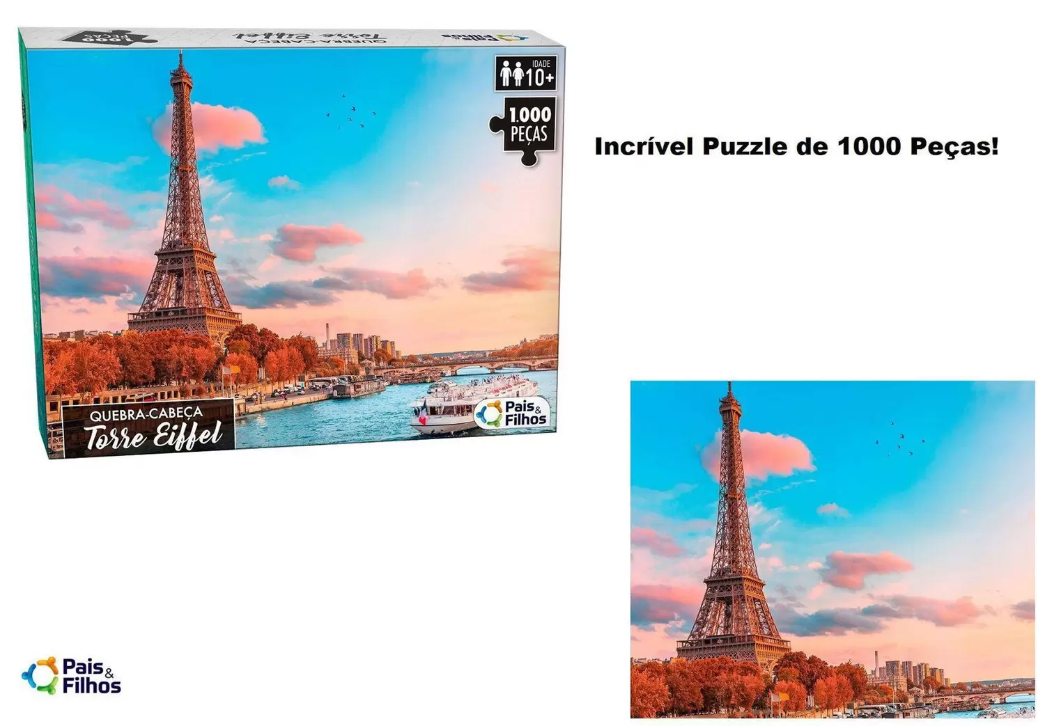 10775 - Quebra-cabeça Torre Eiffel - 1000 pçs