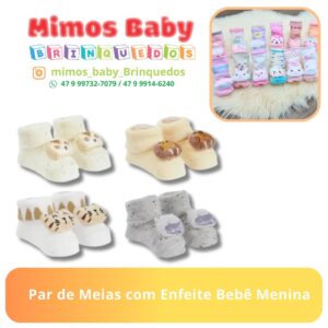 Meia com enfeite - Menina - Sortido