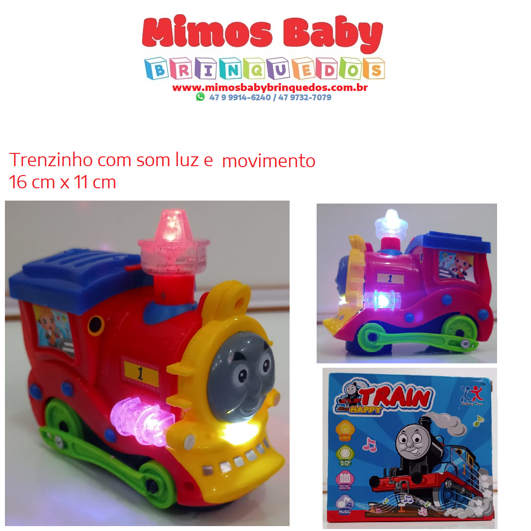 Brinquedo Infantil Trem Didatico Menino Menina Som E Luz