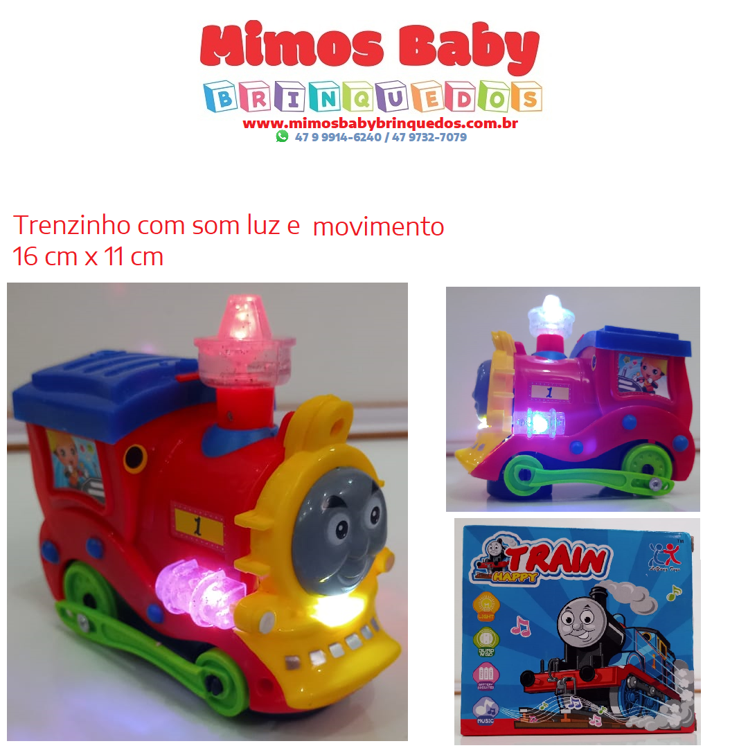 Brinquedo Trem Trenzinho Thomas Infantil Luz Som E Anda