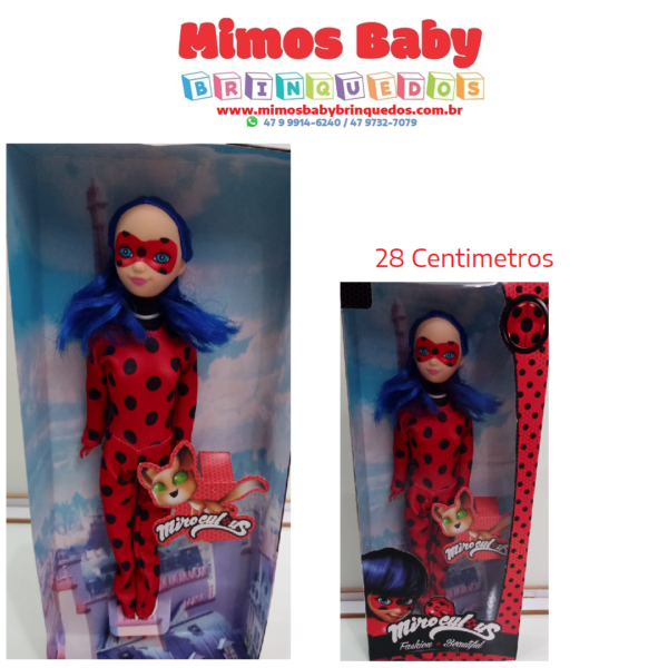 Boneca Lady Bug Estilo Barbie 28 centímetros