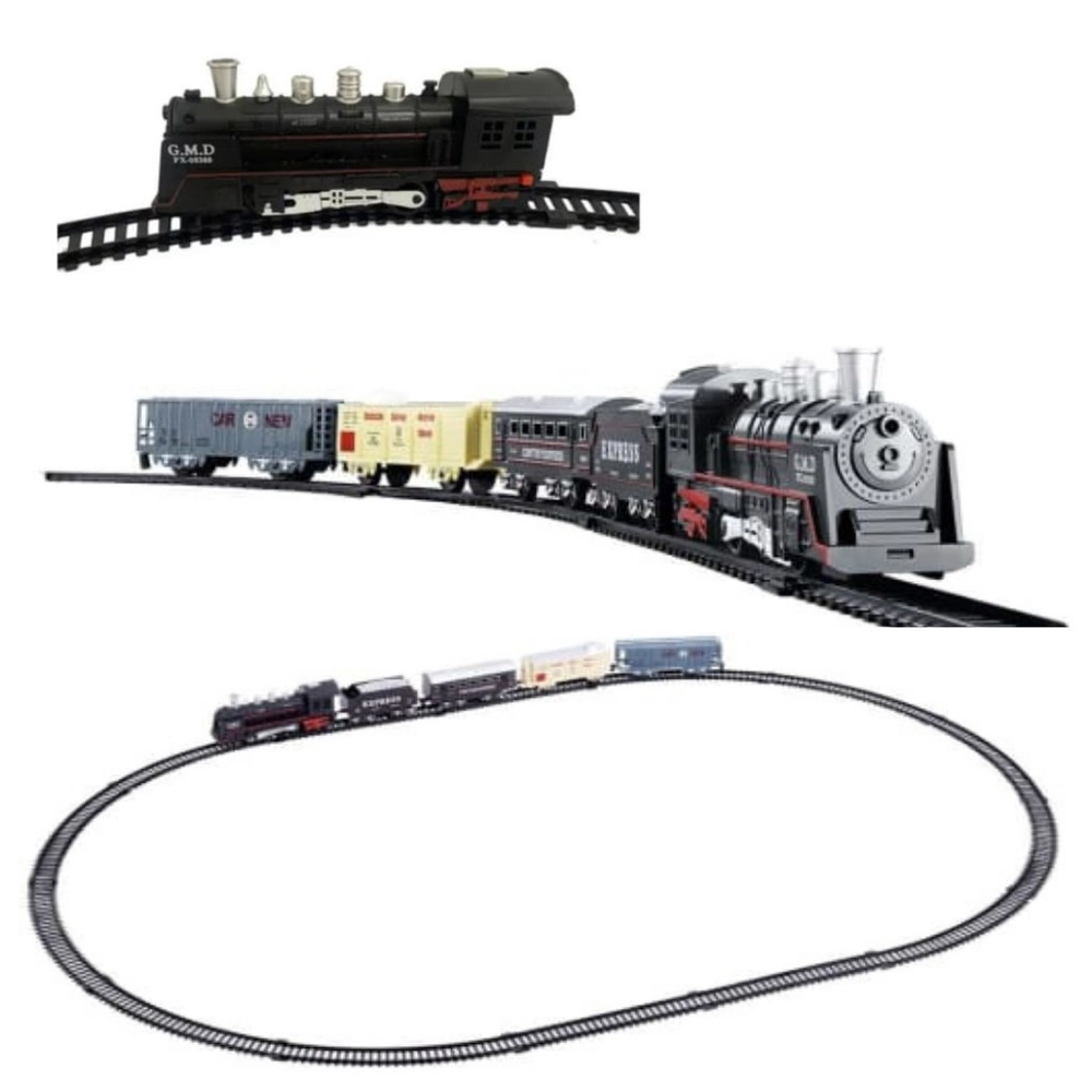 Locomotiva Trem Grande Trilhos 5 Vagões Brinquedo Infantil no Shoptime