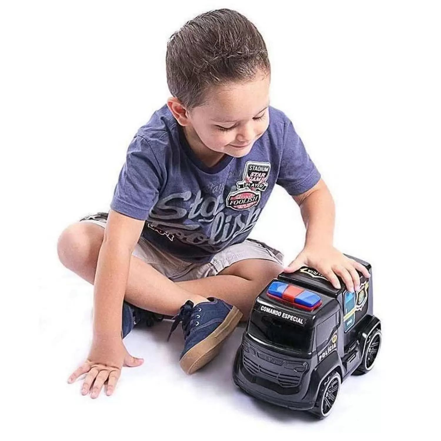 Caminhão de brinquedo Truck Polícia Preto Bs Toys - Pedagógica - Papelaria,  Livraria, Artesanato, Festa e Fantasia