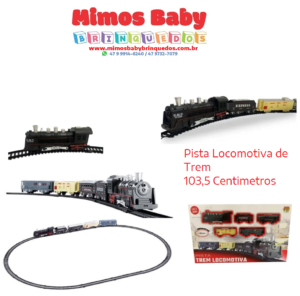 Pista Trem Locomotiva 103,5cm, DM Toys : : Brinquedos e Jogos