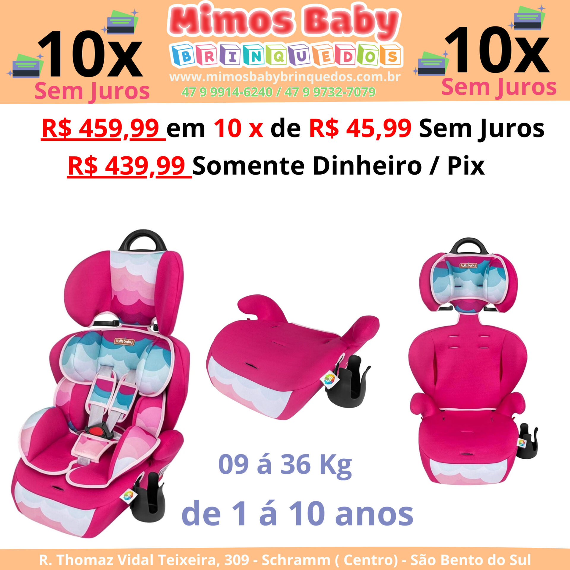 Cadeira Cadeirinha Infantil Criança Para Carro Auto - 9 á 36 Kg