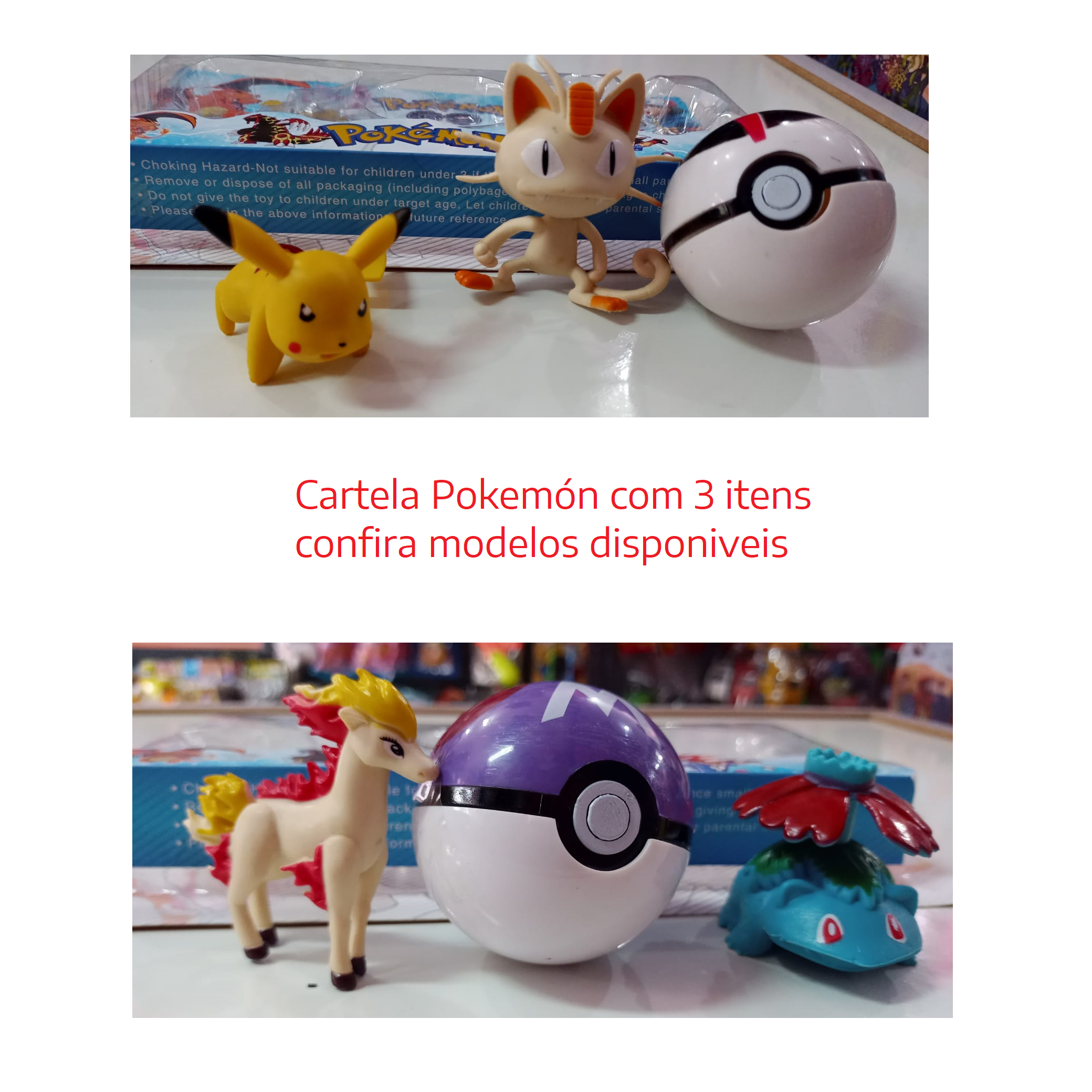 Bola Surpresa do Pokémon – Boneco Surpresa – Unidade – Maior Loja