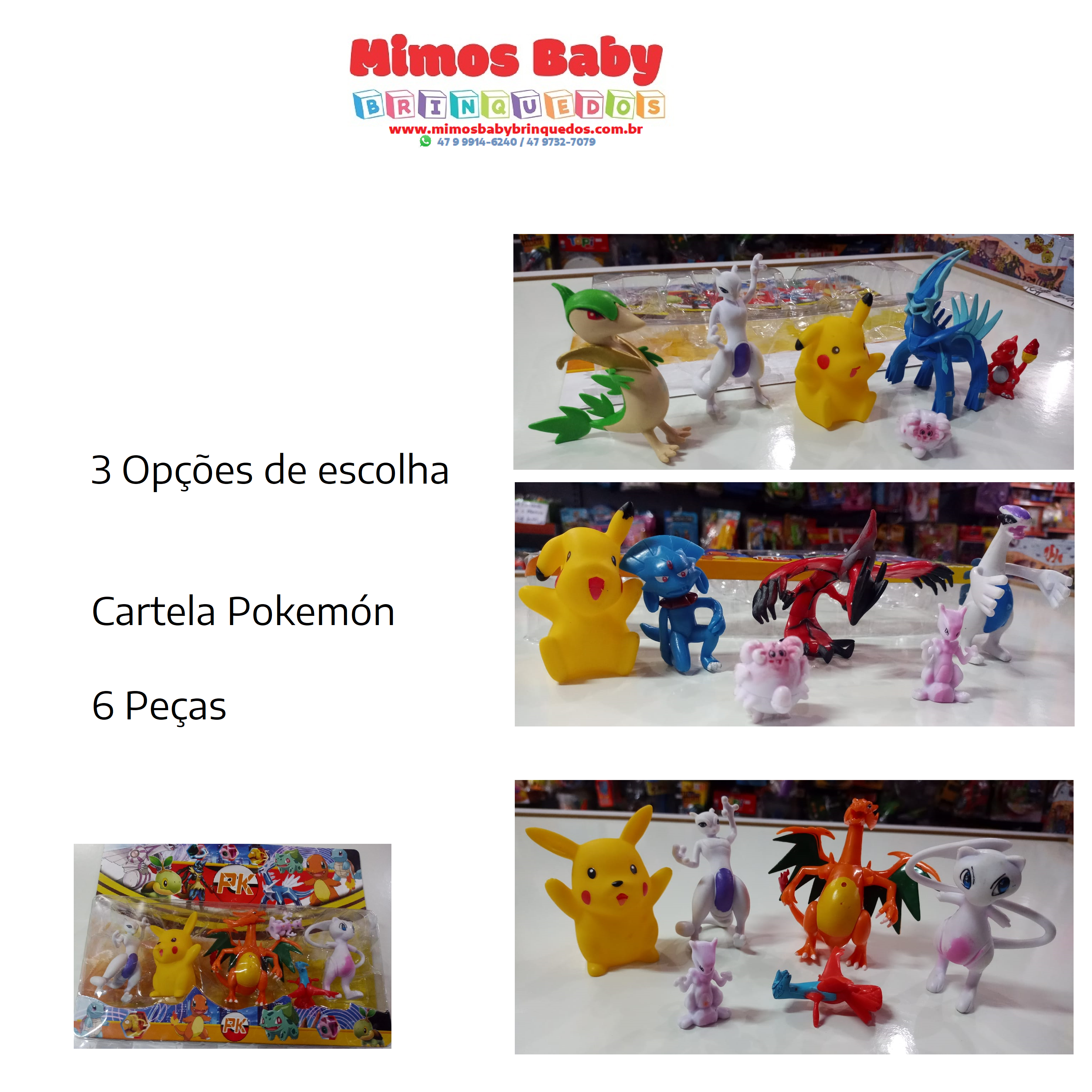 Brinquedos Pokémon. Kit Com 10 Peças.