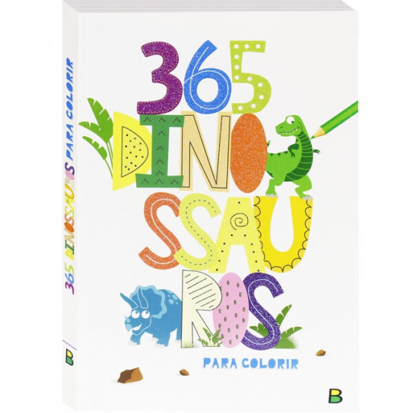 Livro Infantil 365 Desenhos Para Colorir Dinossauro Brasileitura - Image 4