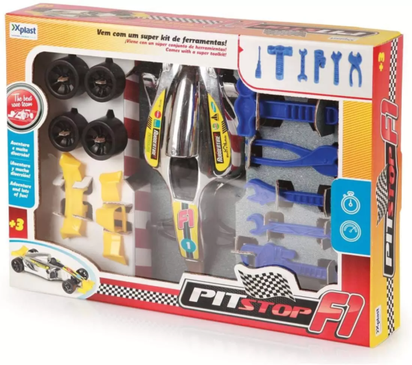 Pit Stop F1 Silver Com Ferramentas para Montar e Desmontar - Xplast - Image 3