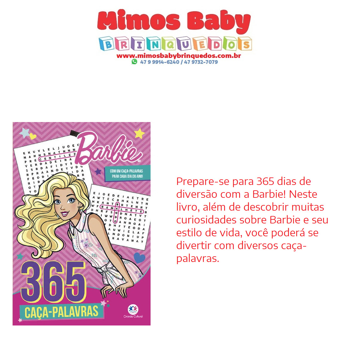 Livro Barbie - 365 Desenhos Para Colorir Crianças Filhos Infantil