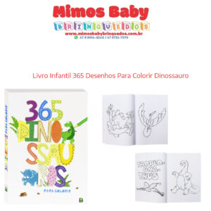 Livro Infantil 365 Desenhos Para Colorir Dinossauro Brasileitura