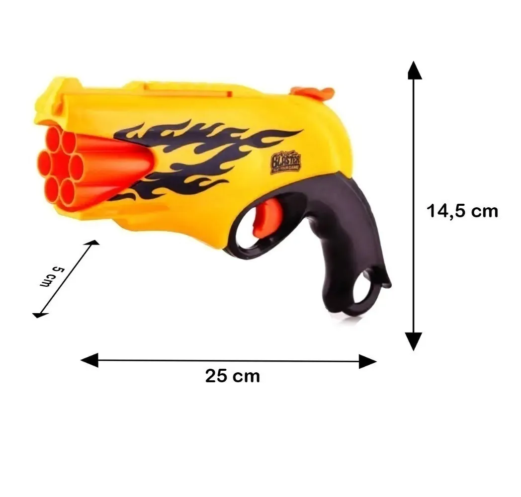 Arma Brinquedo Revolver Lança Dardos Nerf Grande Promoção