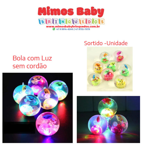 Bola Luminosa que quica - Sortido - Unidade - Luz