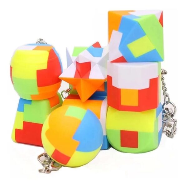 Chaveiro Fidget Toy Cubo Magico P/ Montar Antistress Pop It - Image 6
