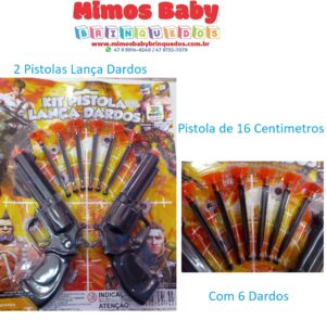 Kit De Duas Armas De Brinquedo Lança Dardos Pistola Infantil