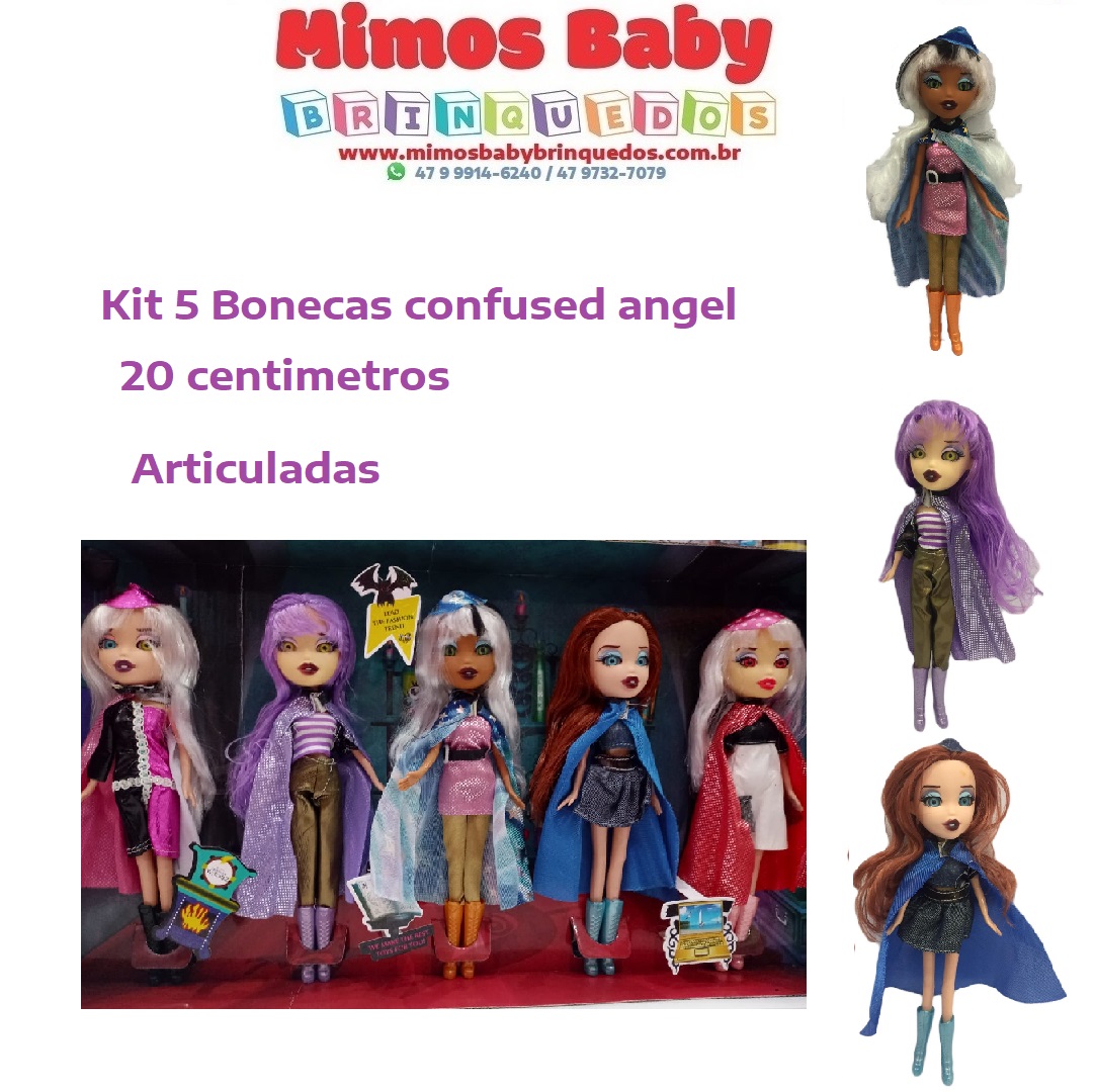 5 BONECAS BEAUTIFUL CONFUSED ANGEL – 20 centimetros – Maior Loja de  Brinquedos da Região