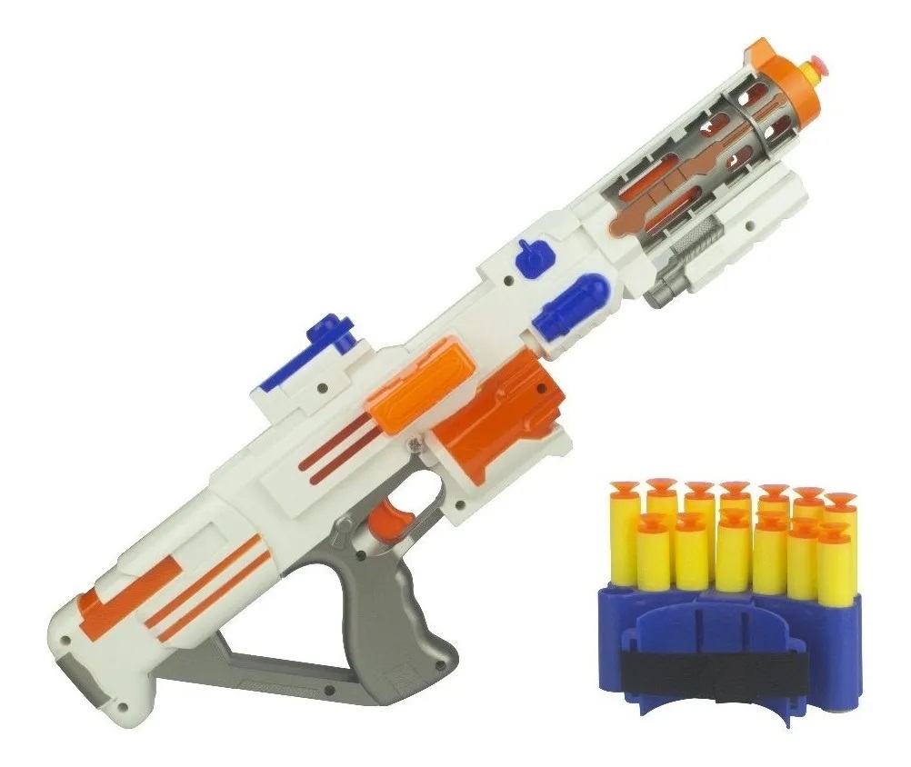 NERF - Grande arma de brinquedo . Funcionando. Med.: 43 X 16 cm . PREÇO NA