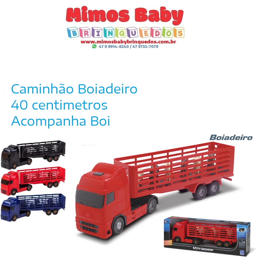 Caminhão Caçamba Brinquedo Acompanha Carro Grande 60cm