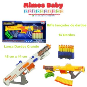 Arminha Espingarda de Brinquedo tipo Nerf Lançador de Dardos