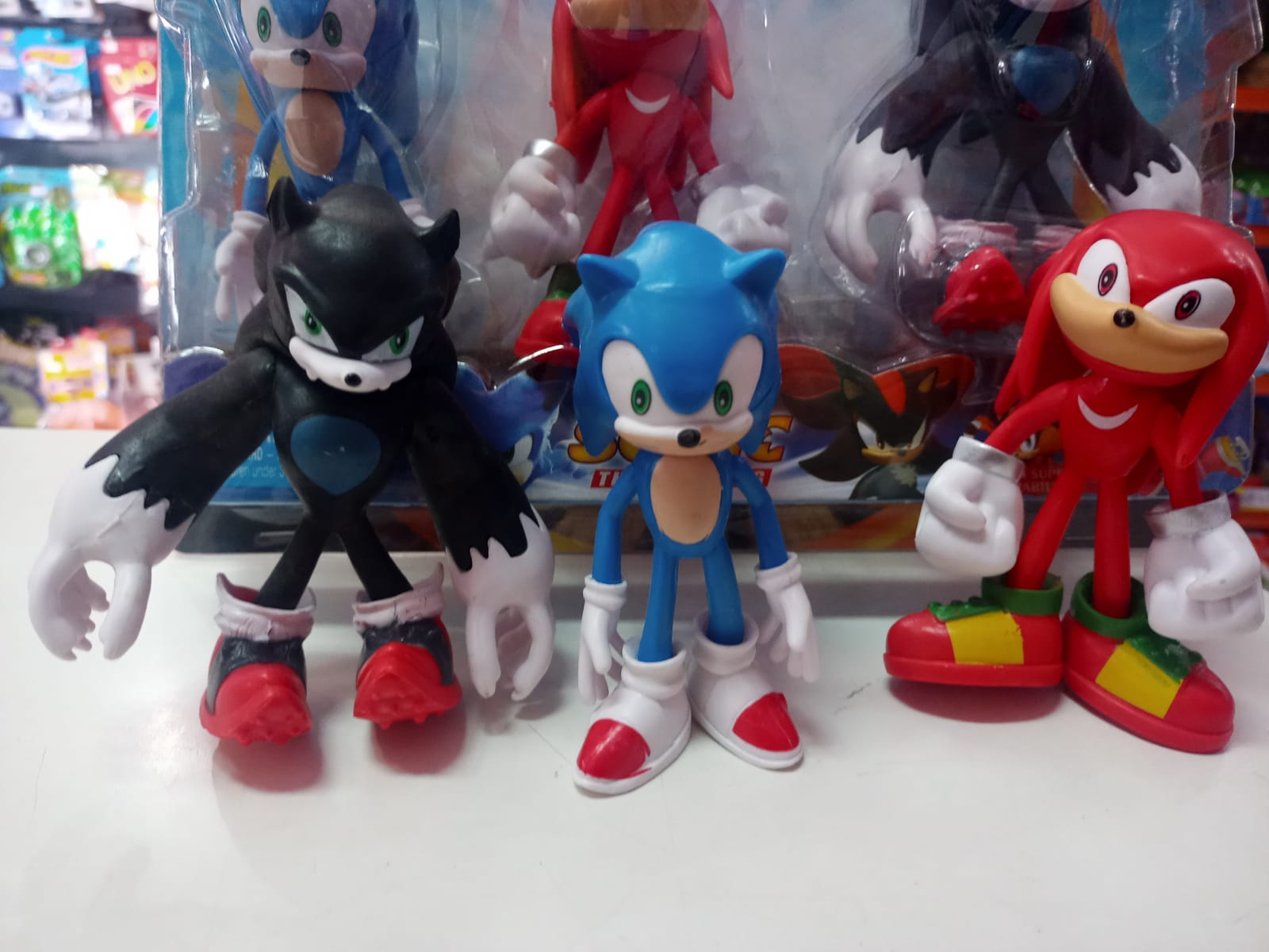 Kit Cartelado 6 Bonecos Sonic Não Articulado