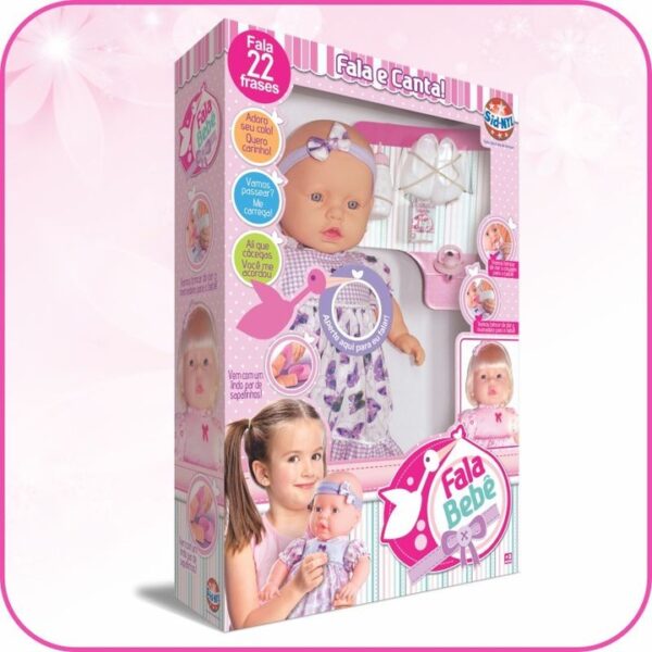 Boneca Interativa - Fala  Bebê  - 22 Frases - Sid-nyl  - 60 Centímetros - BEBEZÃO - Image 5
