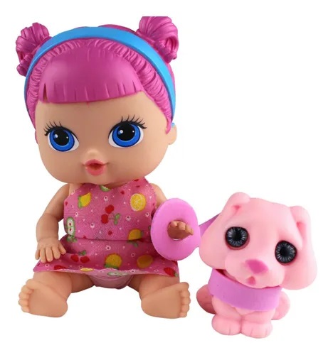 Boneca Baby's Collection Mini Pet - Super Toys - 17 cm