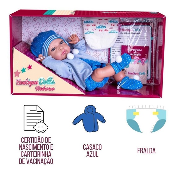 Bebe Mini Reborn Menino : : Brinquedos e Jogos