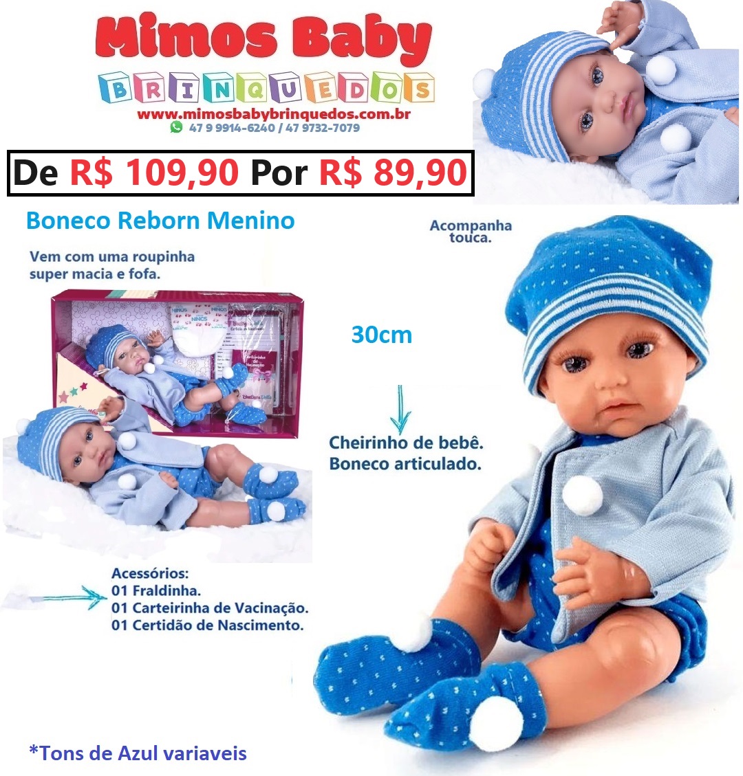 CHEGOU MEU MINI BEBÊ REBORN MENINO 