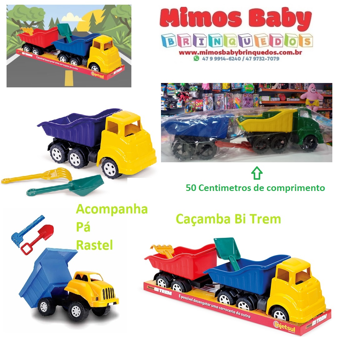 Caminhão Caçamba E Retro Escavadeira - Pirlimpimpim Brinquedos