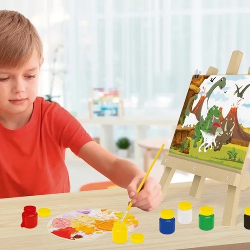 Kit Artístico Infantil Com Cavalete e Acessórios Para Pintura 13