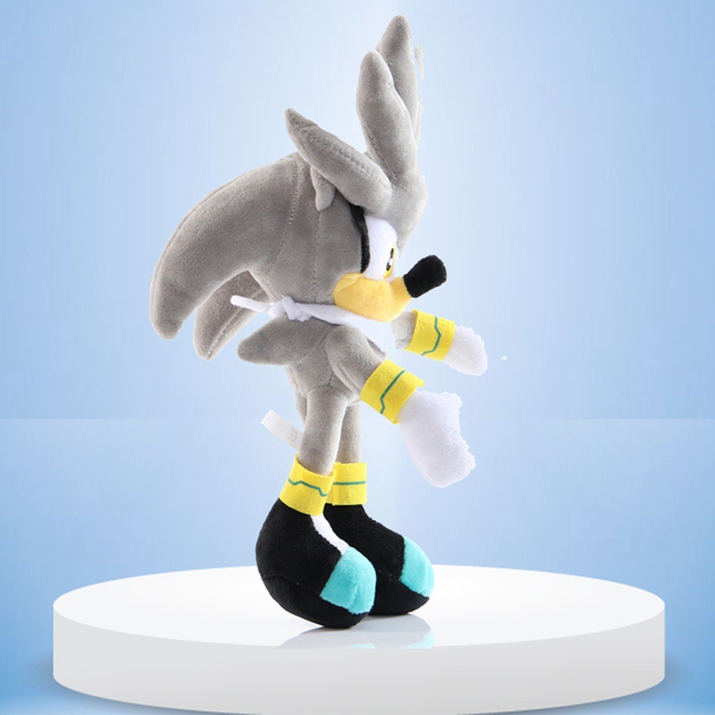 Silver Pelúcia Personagem Do Desenho Sonic Cinza