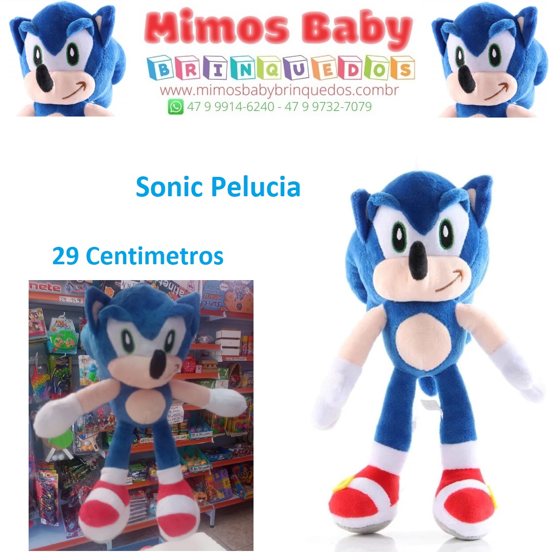 Knuckles the Echidna - Personagem do Sonic em Pelúcia - 28 Centímetros