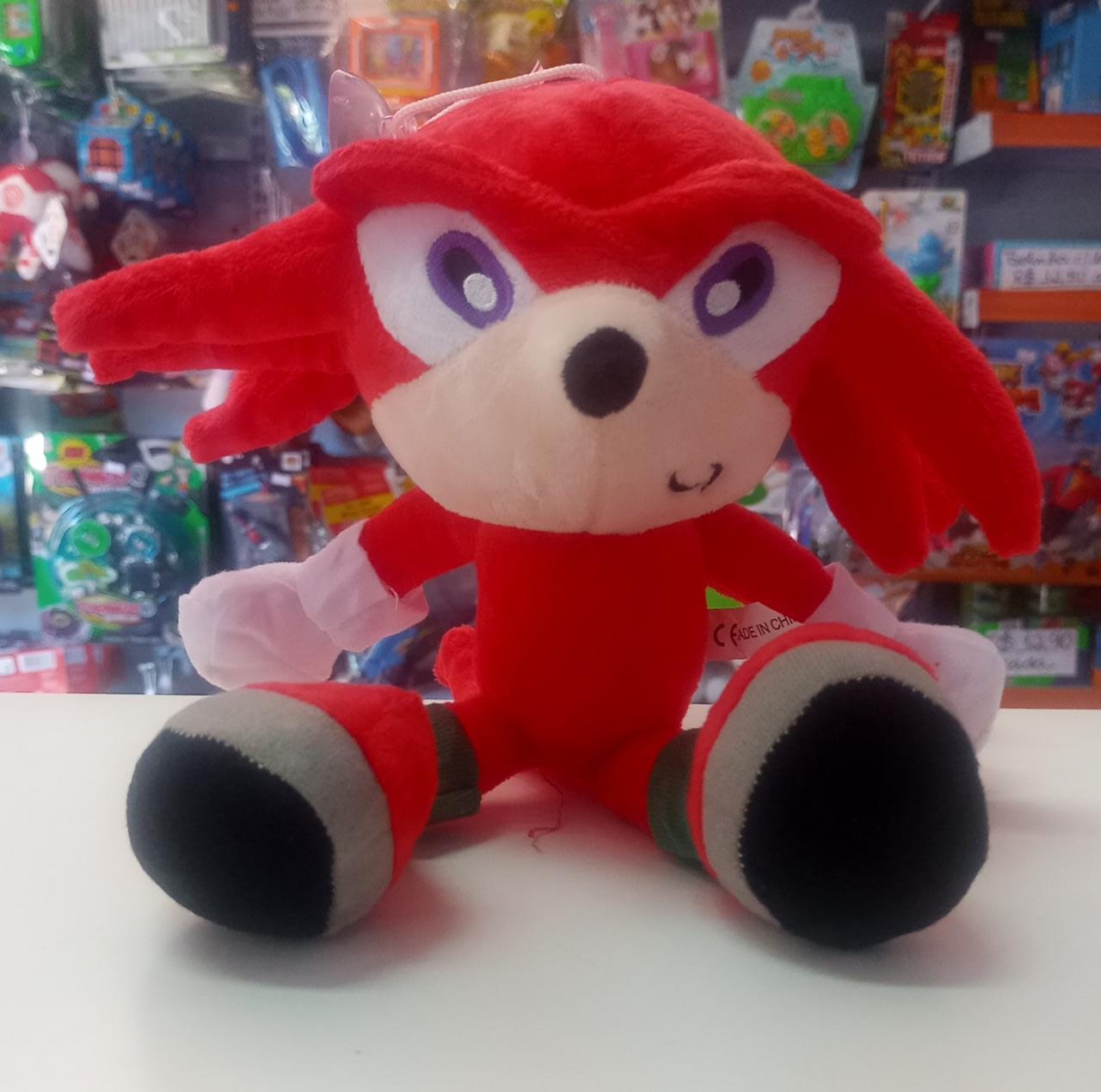 Knuckles the Echidna - Personagem do Sonic em Pelúcia - 28 Centímetros