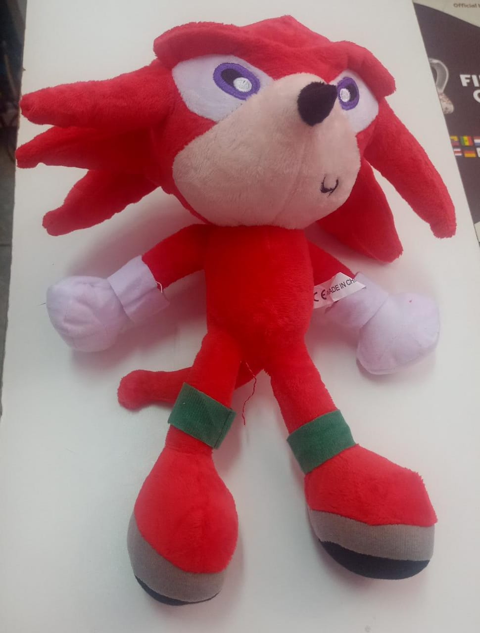 Chaveiro de pelúcia do Sonic Vermelho