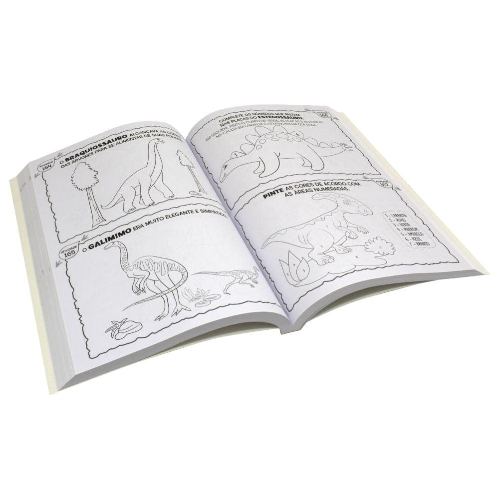 Livro 365 Desenhos Para Colorir Dinossauros Infantil Criança