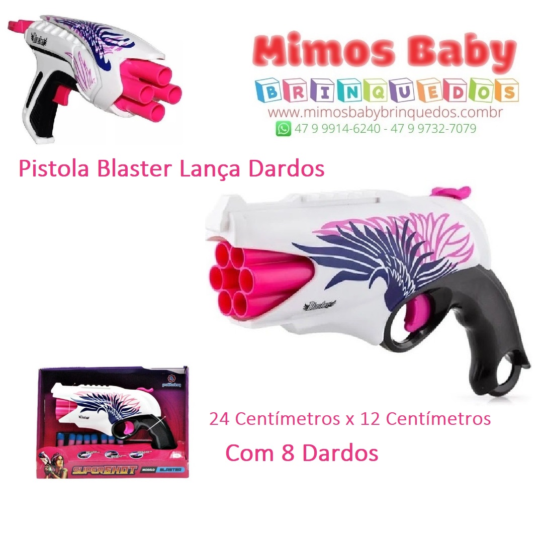 Arma Lança Dardos Air Blaster Menina Girl - Estilo Nerf