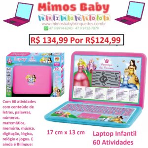Laptop – Notebook Infantil 60 Atividades Corrida Divertida Dmtoys