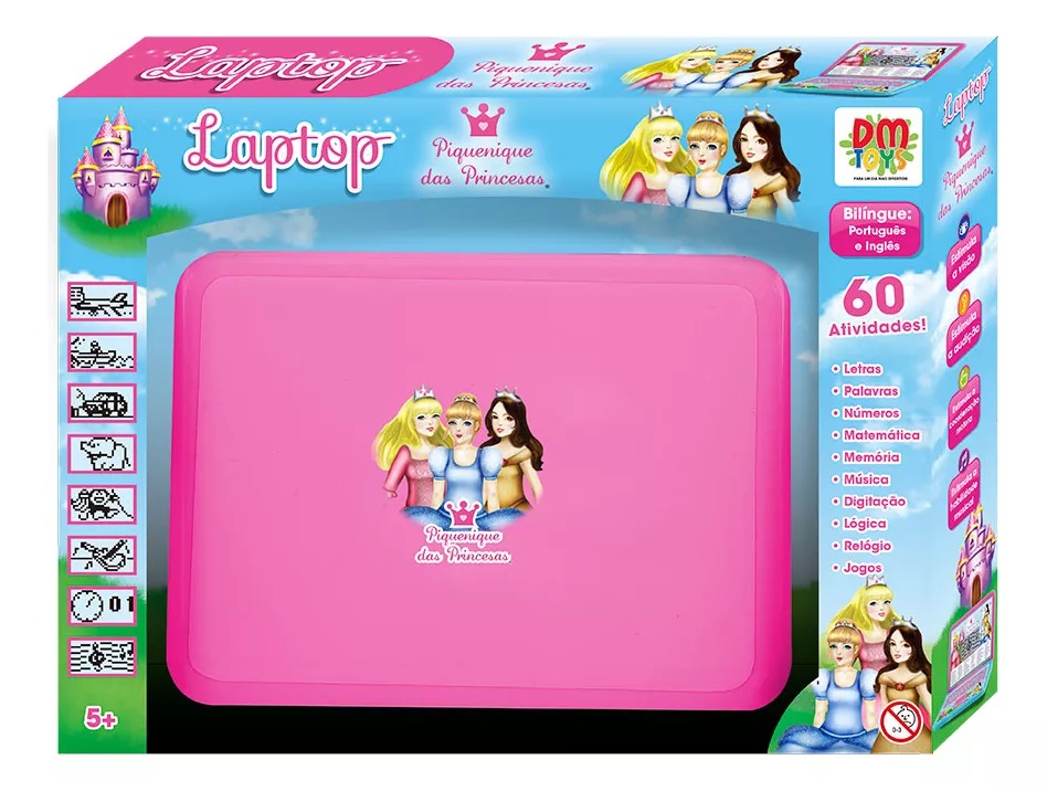 Notebook Infantil Educativo 60 Atividades Bilíngue Lap Top -17 cm x 13 cm –  Maior Loja de Brinquedos da Região