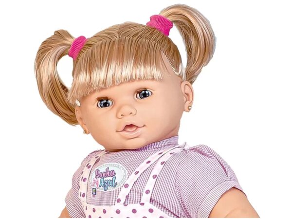 Boneca Sonho Azul com Cabelo e Fala 120 Frases Cotiplás - 56 Centímetros - Image 5