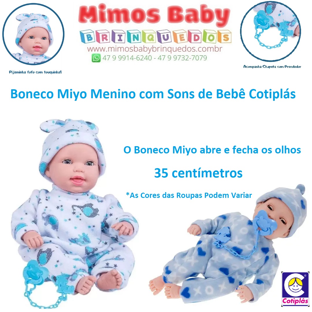 Boneca Coleção Ninos Reborn Menino - Sons de Bebê - Boneca Coleção Ninos Reborn  Menino - Sons de Bebê - COTIPLAS