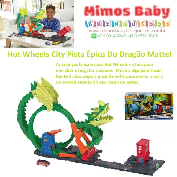 Hot Wheels City Pista Épica Do Dragão - Mattel