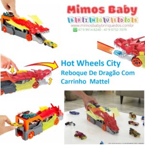 Pista Hot Wheels City Reboque E Lançador Dragão - Mattel